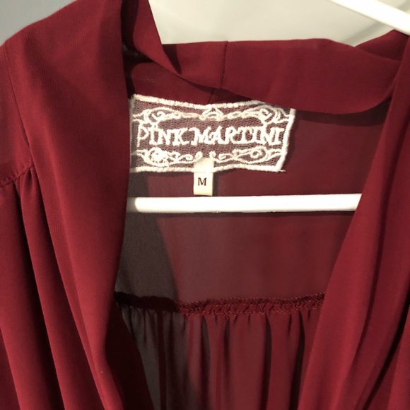 Pink Martini, Burgundy Cocktail Dress - Picture 7 of 10